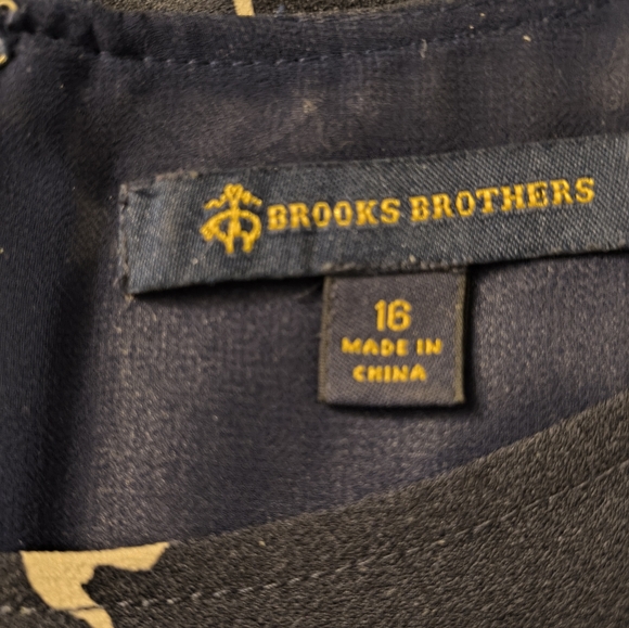 Brooks Brother Woman's Sleeveless Floral Print Blue White Dress Plus Size 16 - Picture 11 of 11